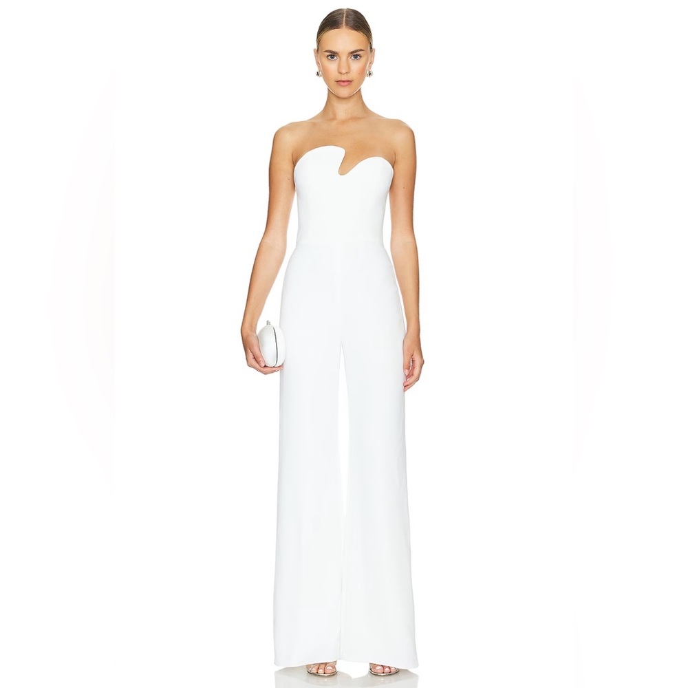 Amanda Uprichard Strapless Puzzle Jumpsuit